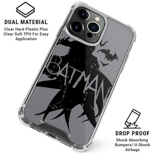 DC Comics Batman Silhouette Art iPhone 16 Pro Clear Case